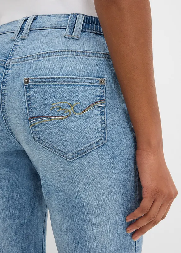 Jeans elasticizzati straight, vita media, bonprix