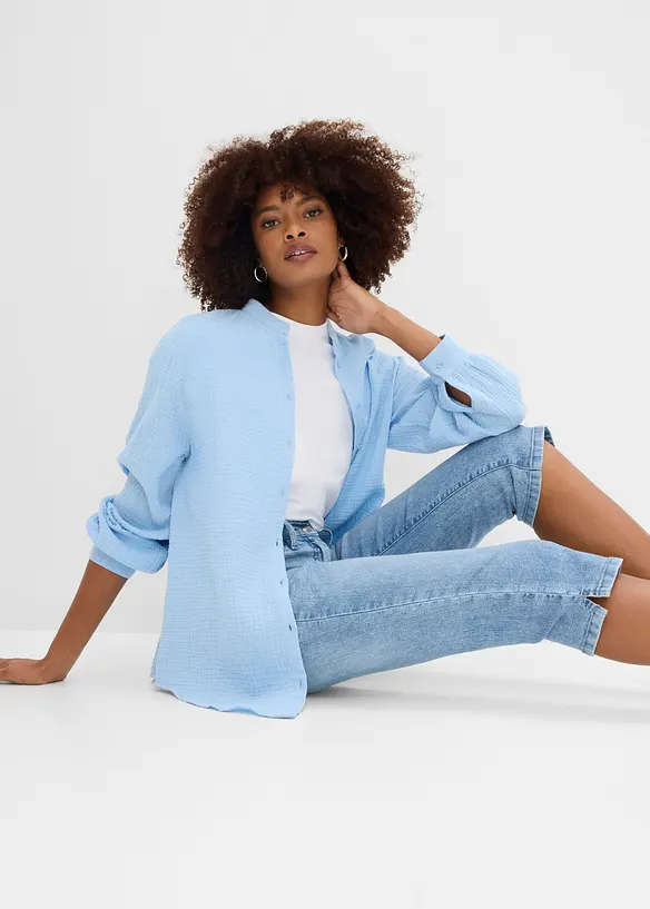 Jeans elasticizzati straight, vita media, bonprix