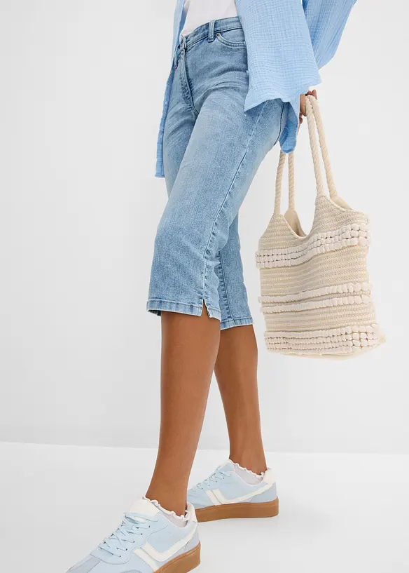 Jeans elasticizzati straight, vita media, bonprix