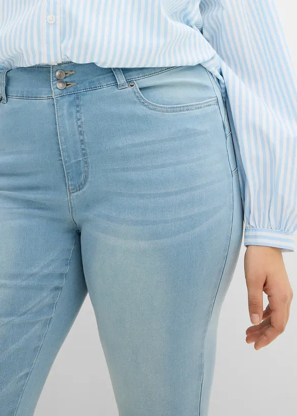 Jeans bootcut modellanti, vita media, bonprix