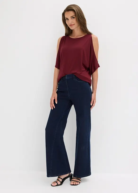 Maglia a spalle scoperte in viscosa, bonprix