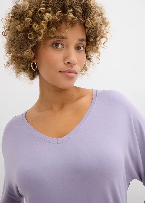 Maglia lunga in misto viscosa, bonprix