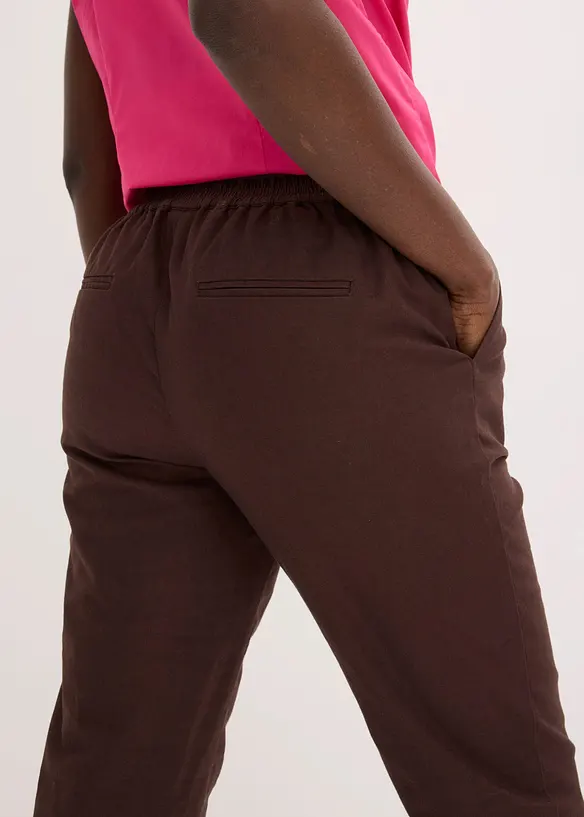 Pantaloni in misto lino, bonprix