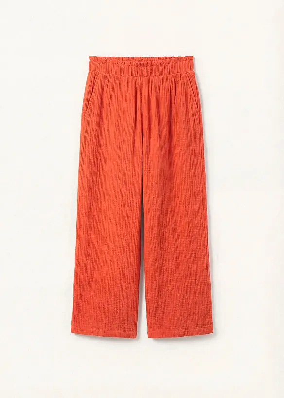 Pantaloni culotte in mussola di cotone, bonprix