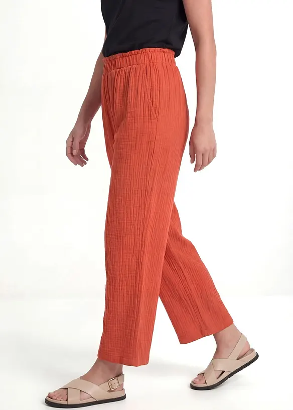 Pantaloni culotte in mussola di cotone, bonprix