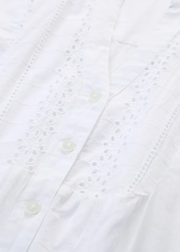 Camicetta con ricami traforati, bonprix