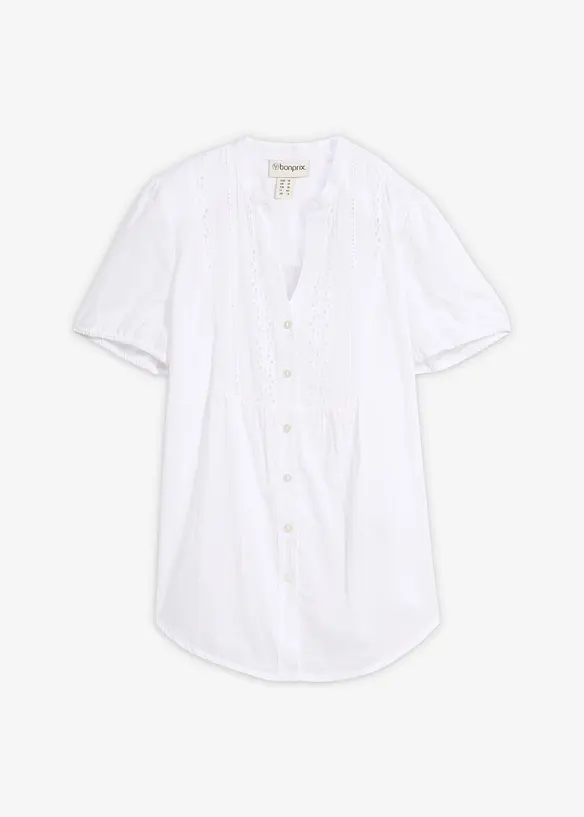 Camicetta con ricami traforati, bonprix
