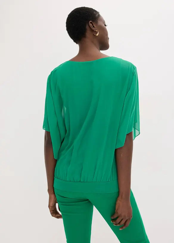Blusa in chiffon con canotta, bonprix