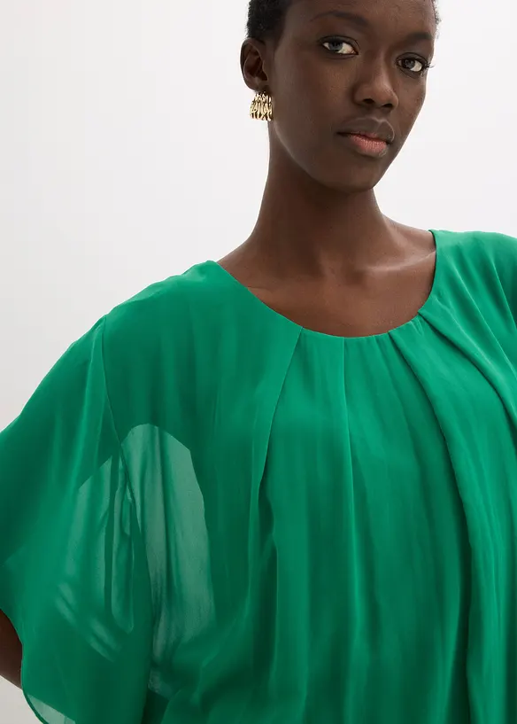 Blusa in chiffon con canotta, bonprix