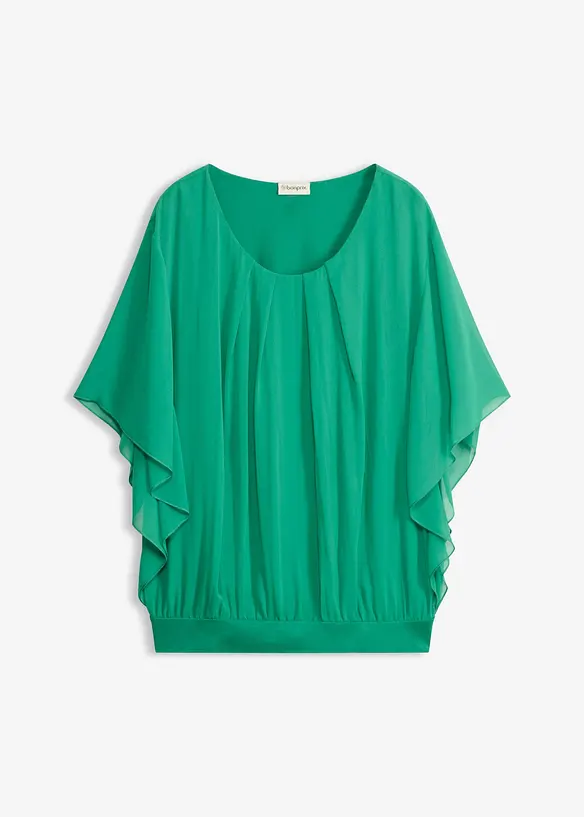 Blusa in chiffon con canotta, bonprix