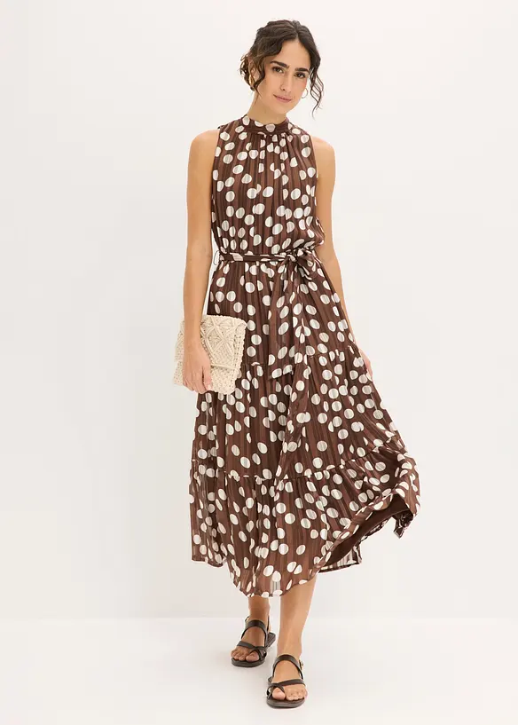 Abito in chiffon con glitter, bonprix