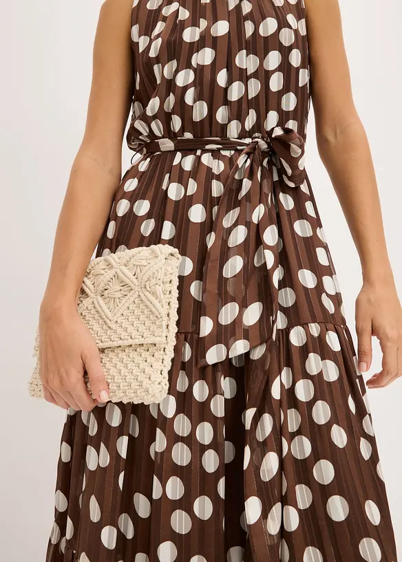 Abito in chiffon con glitter, bonprix