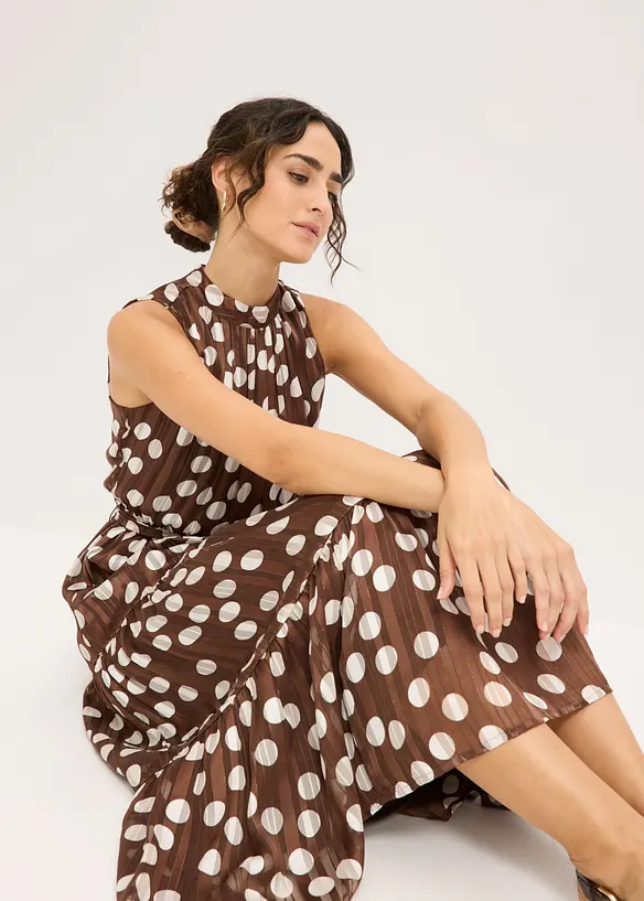 Abito in chiffon con glitter, bonprix