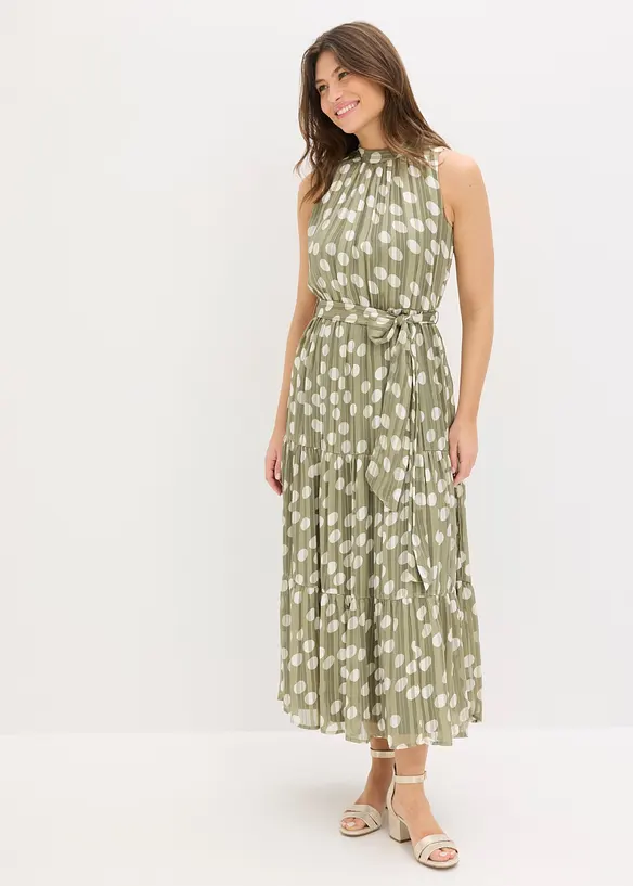 Abito in chiffon con glitter, bonprix