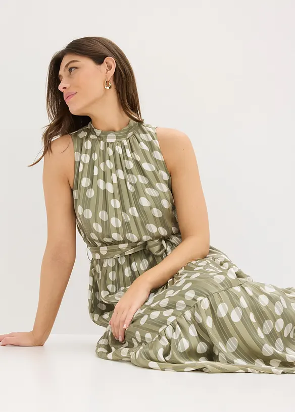 Abito in chiffon con glitter, bonprix