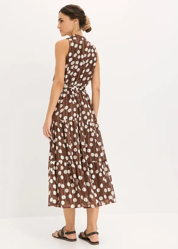 Abito in chiffon con glitter, bonprix