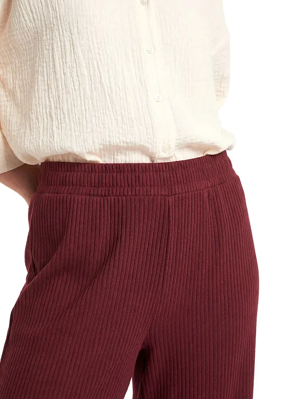 Pantaloni in jersey a coste con elastico in vita, bonprix