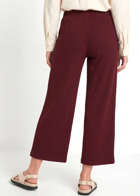 Pantaloni in jersey a coste con elastico in vita, bonprix