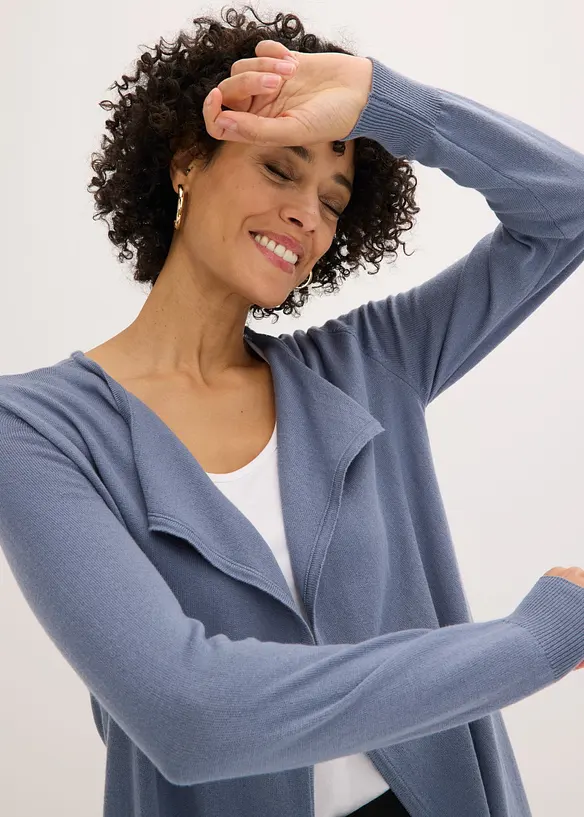 Cardigan lungo in misto cotone, bonprix