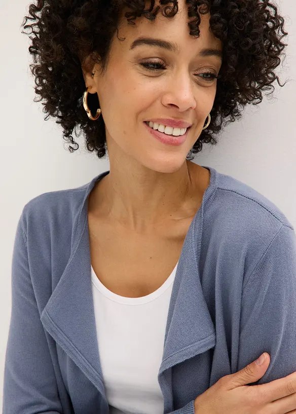 Cardigan lungo in misto cotone, bonprix