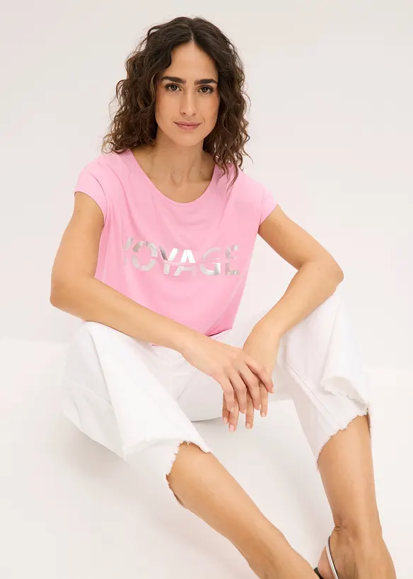 Maglia lunga in misto viscosa, bonprix