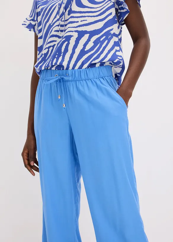 Pantaloni  in viscosa con elastico in vita, bonprix
