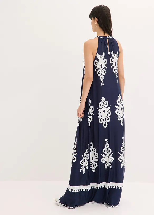 Abito in jersey fantasia di misto viscosa morbido, bonprix