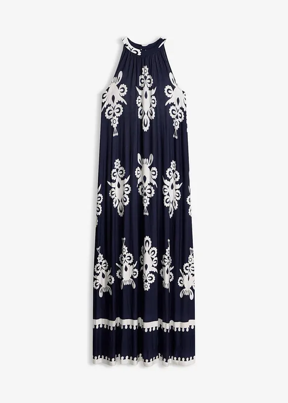 Abito in jersey fantasia di misto viscosa morbido, bonprix