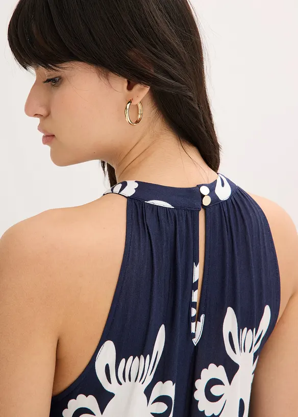 Abito in jersey fantasia di misto viscosa morbido, bonprix