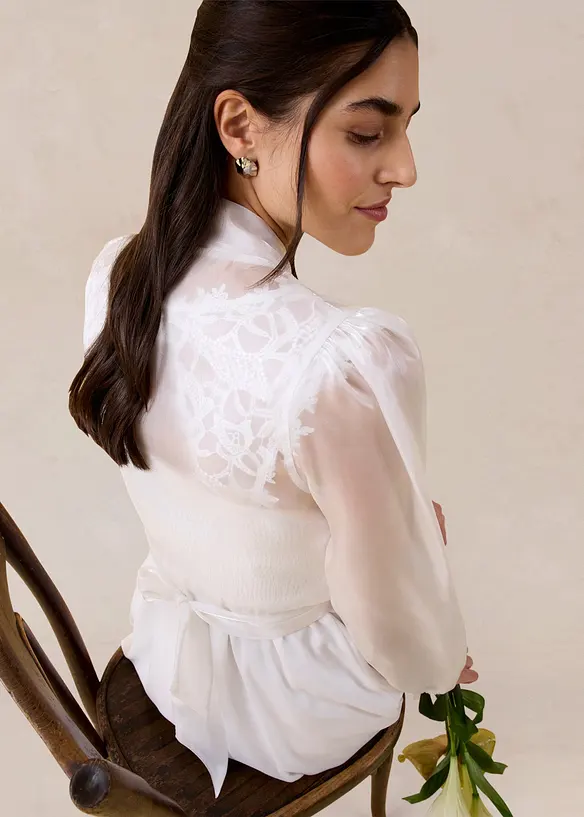 Bolero da annodare in tulle fine, bonprix