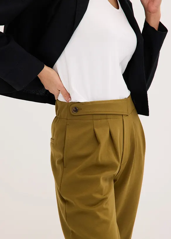 Pantaloni barrel con pinces, bonprix