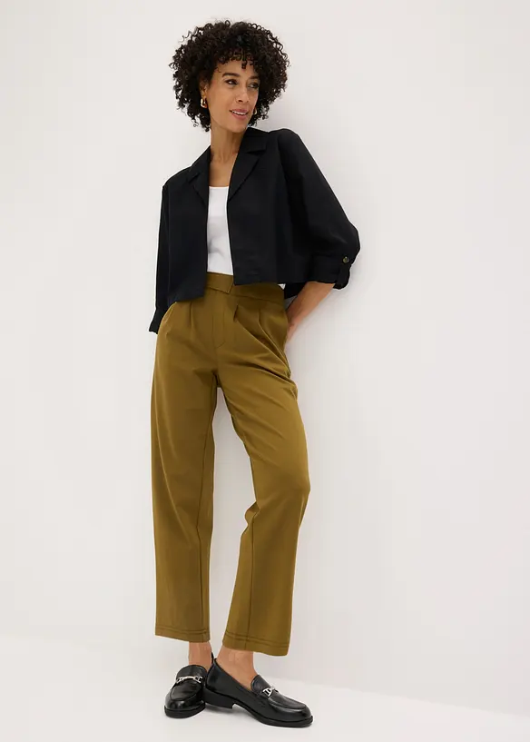 Pantaloni barrel con pinces, bonprix