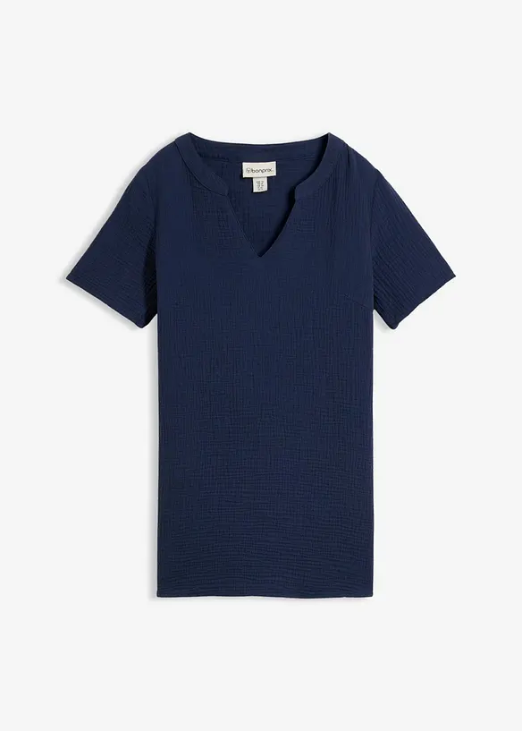 Tunica lunga in mussola di puro cotone, bonprix