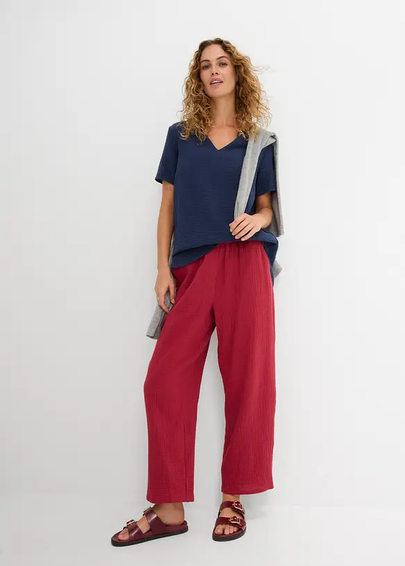 Tunica lunga in mussola di puro cotone, bonprix