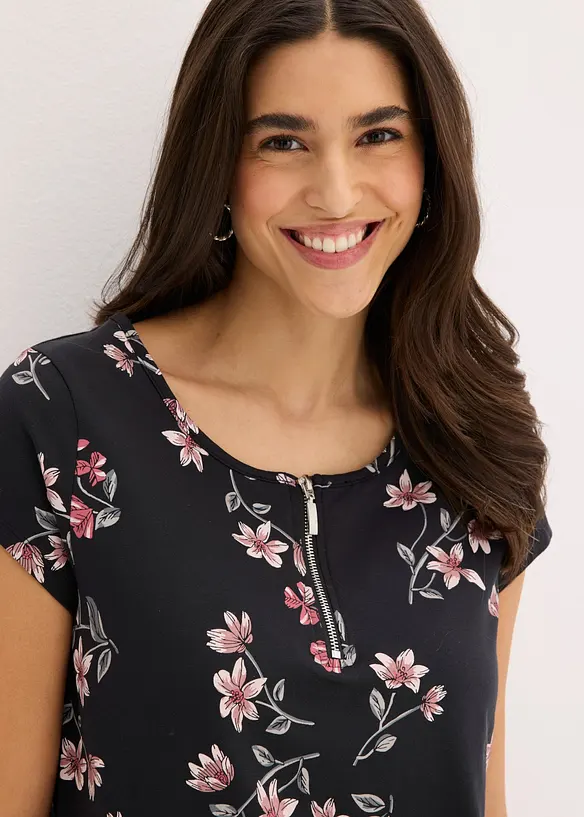 Maglia oversize in misto cotone, bonprix