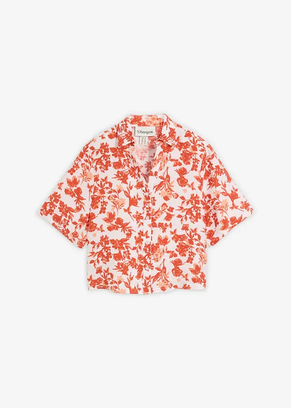 Camicetta a maniche corte in misto viscosa morbido, bonprix