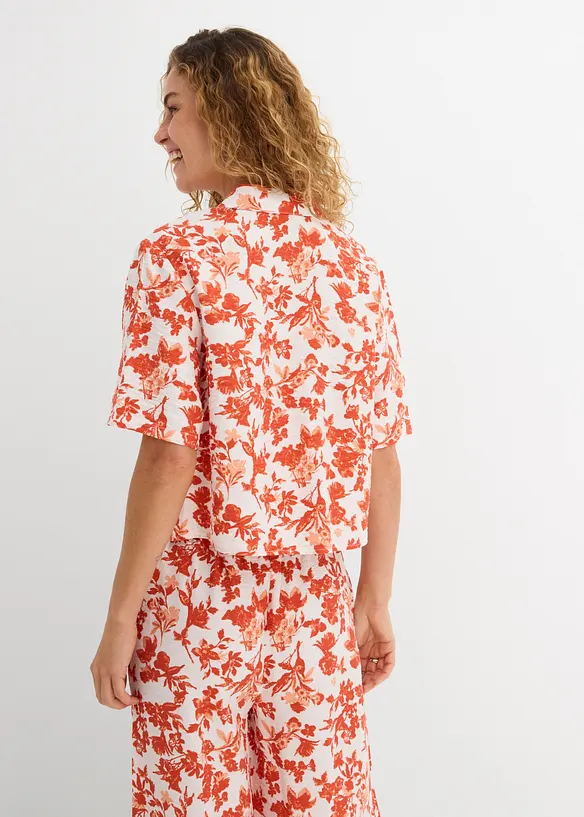 Camicetta a maniche corte in misto viscosa morbido, bonprix