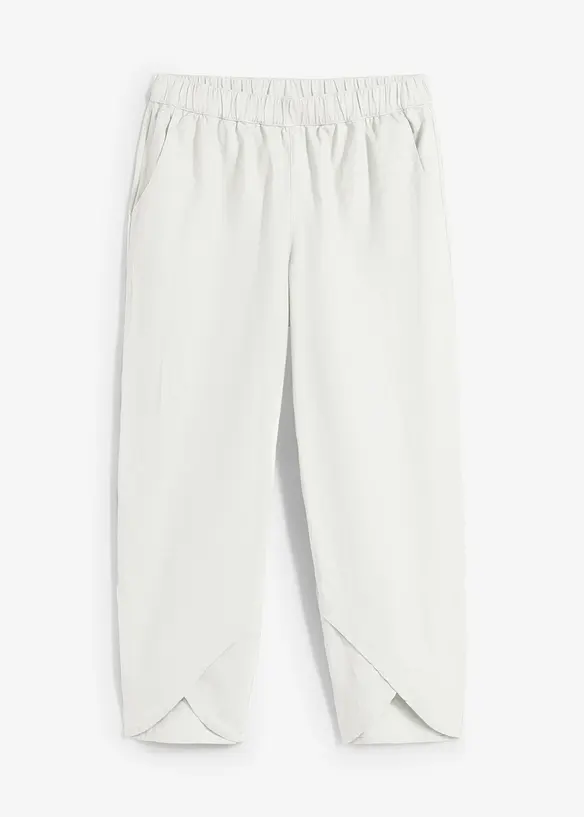 Pantaloni cropped in misto lino leggero, bonprix