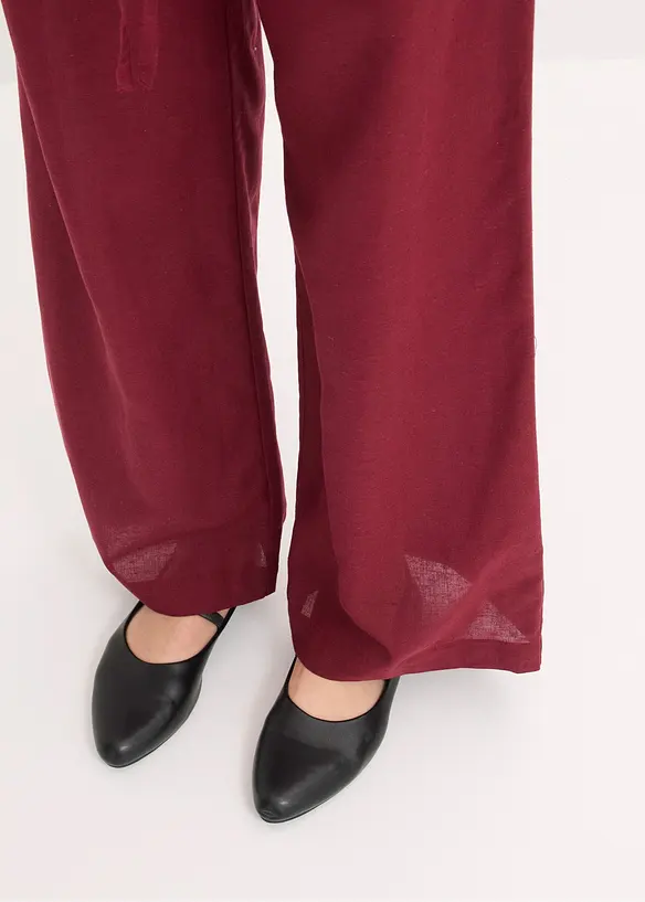 Pantaloni a palazzo in fresco misto lino, bonprix