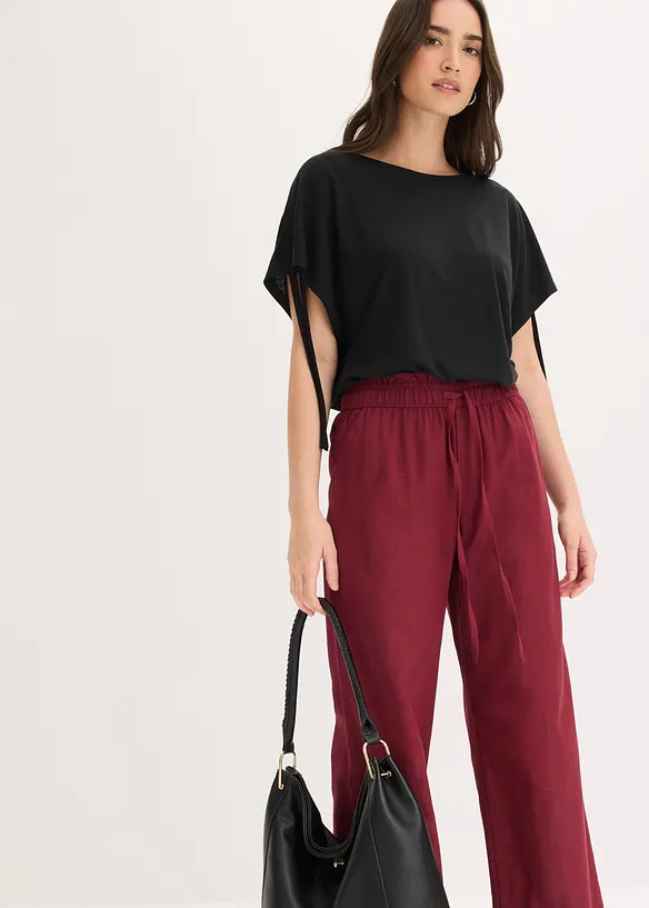 Pantaloni a palazzo in fresco misto lino, bonprix