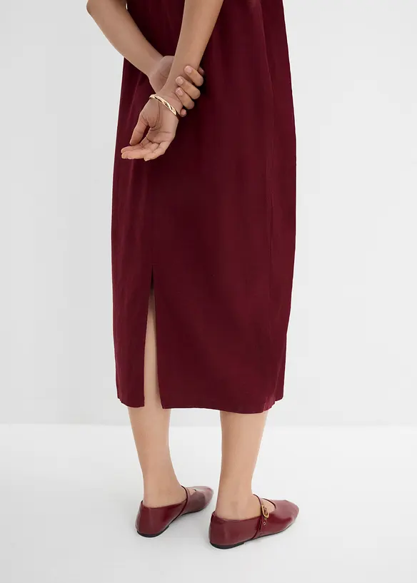 Abito lungo in misto viscosa con tasche, bonprix