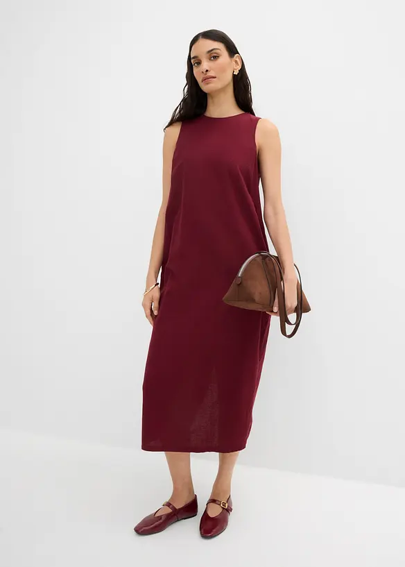 Abito lungo in misto viscosa con tasche, bonprix