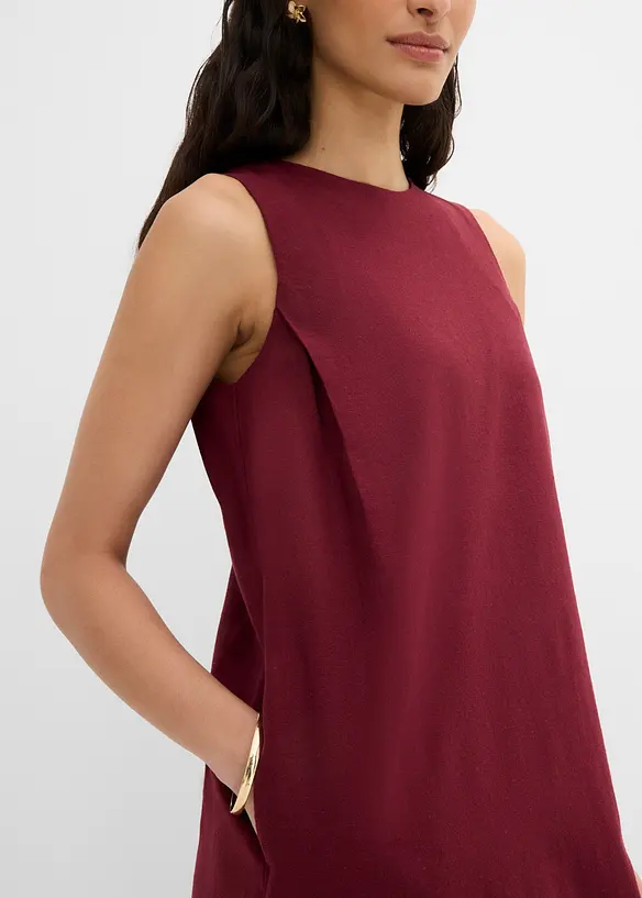 Abito lungo in misto viscosa con tasche, bonprix