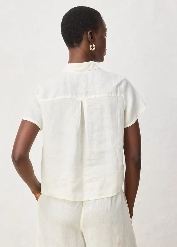 Camicetta a maniche corte in puro lino, bonprix