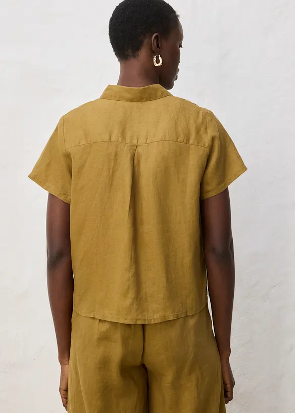 Camicetta a maniche corte in puro lino, bonprix