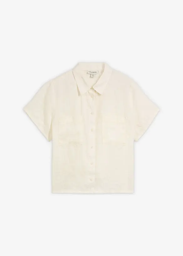 Camicetta a maniche corte in puro lino, bonprix