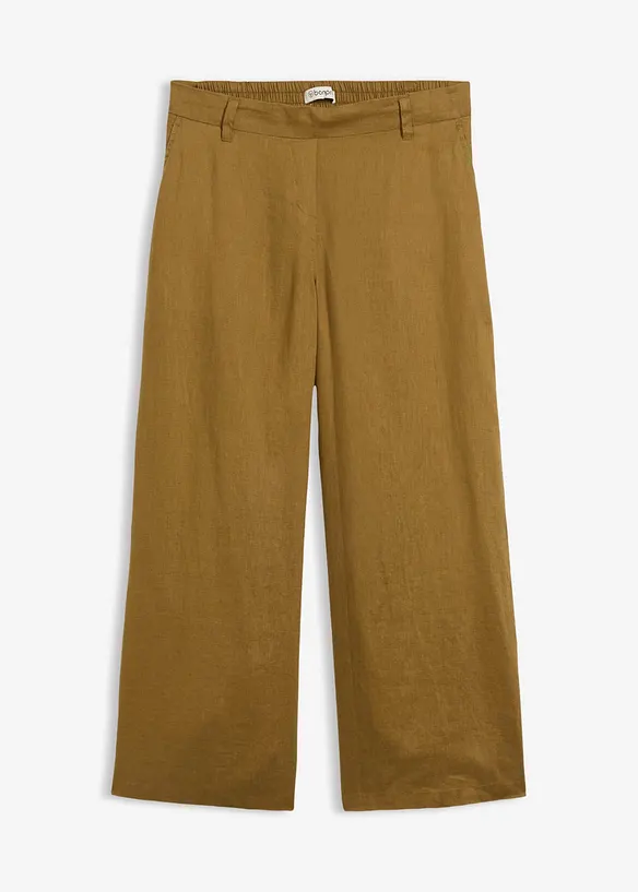 Pantaloni culotte in puro lino, bonprix