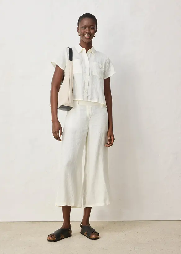 Pantaloni culotte in puro lino, bonprix