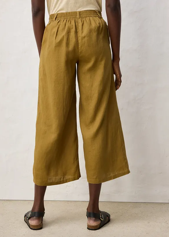 Pantaloni culotte in puro lino, bonprix