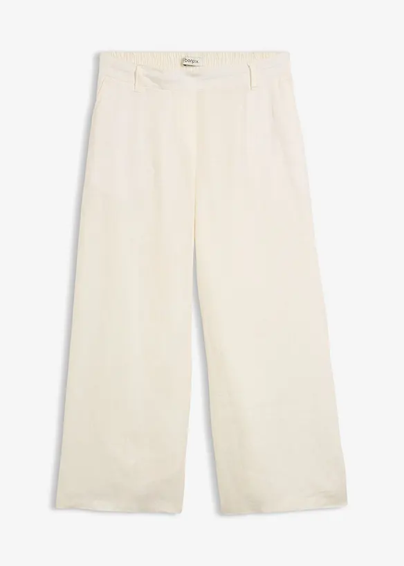 Pantaloni culotte in puro lino, bonprix